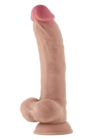 SHAFT MODEL C 9.5 INCH LIQUIDE SILICONE DONG WITH BALLS PINE Shaft