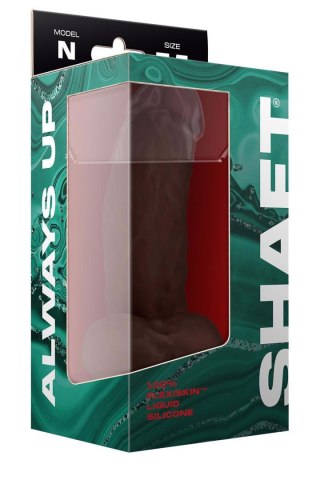 SHAFT MODEL N 7.5 INCH LIQUIDE SILICONE DONG WITH BALLS MAHOGANY Shaft
