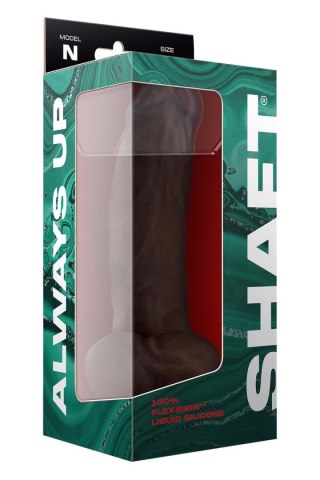 SHAFT MODEL N 9.5 INCH LIQUIDE SILICONE DONG WITH BALLS MAHOGANY Shaft