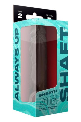 SHAFT SHEATH MODEL F 6.9 INCH LIQUID SILICONE SLEEVE MAHOGANY Shaft