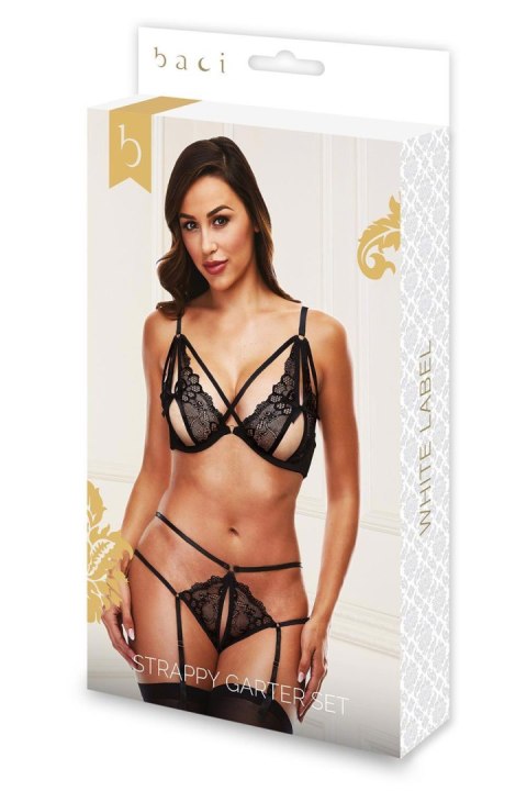 STRAPPY GARTER SET BLACK, M/L Baci Lingerie STRAPPY GARTER SET BLACK, M/L Baci Lingerie