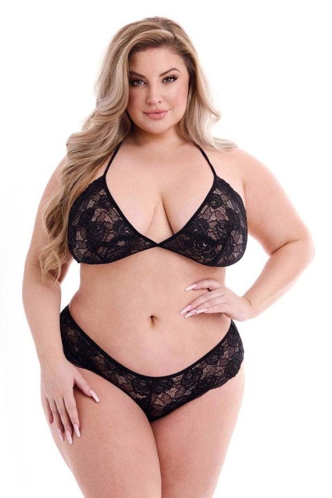 BACI 2 PCS ECO BRA & PANTY SET BLACK , Q Baci Lingerie BACI 2 PCS ECO BRA & PANTY SET BLACK , Q Baci Lingerie