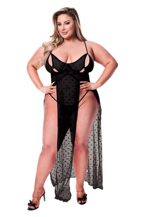 BACI 2PC MESH GOWN & GSTRING SET, QUEEN Baci Lingerie BACI 2PC MESH GOWN & GSTRING SET, QUEEN Baci Lingerie