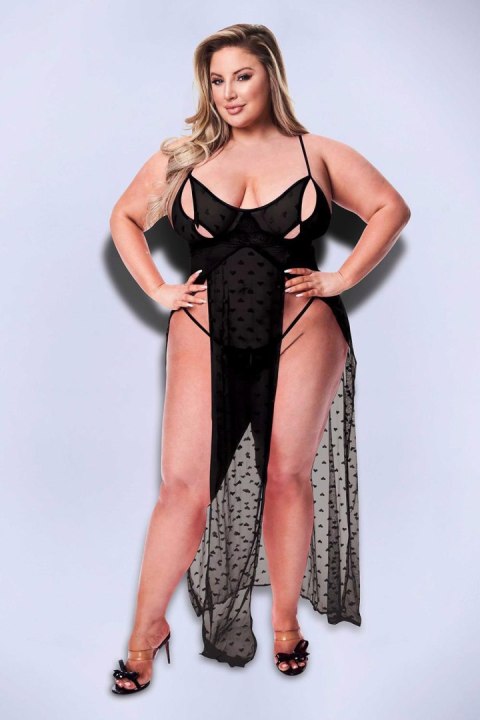 BACI 2PC MESH GOWN & GSTRING SET, QUEEN Baci Lingerie BACI 2PC MESH GOWN & GSTRING SET, QUEEN Baci Lingerie