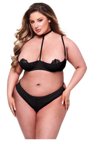 BACI 2PC SEXY QUARTER CUP BRA & GSTRING SET BLACK, QUEEN Baci Lingerie
