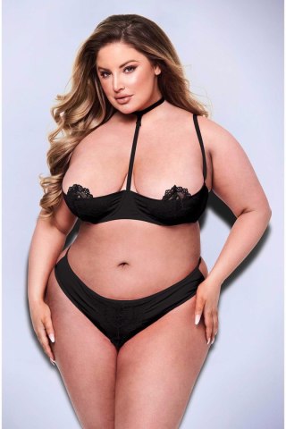 BACI 2PC SEXY QUARTER CUP BRA & GSTRING SET BLACK, QUEEN Baci Lingerie