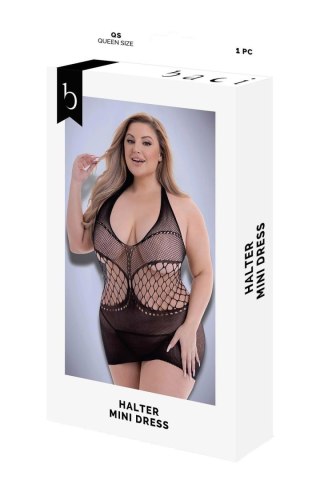 BACI HALTER MINI DRESS BLACK, QUEEN Baci Lingerie