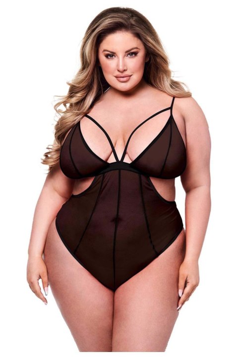 BACI SEXY CROTCHLESS MESH TEDDY BLACK, QUEEN Baci Lingerie BACI SEXY CROTCHLESS MESH TEDDY BLACK, QUEEN Baci Lingerie