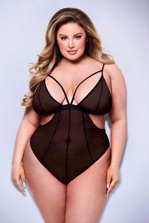 BACI SEXY CROTCHLESS MESH TEDDY BLACK, QUEEN Baci Lingerie BACI SEXY CROTCHLESS MESH TEDDY BLACK, QUEEN Baci Lingerie