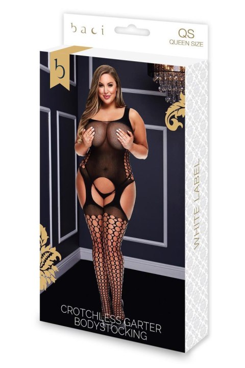 CROTCHLESS GARTER BODYSTOCKING, XL Baci Lingerie CROTCHLESS GARTER BODYSTOCKING, XL Baci Lingerie