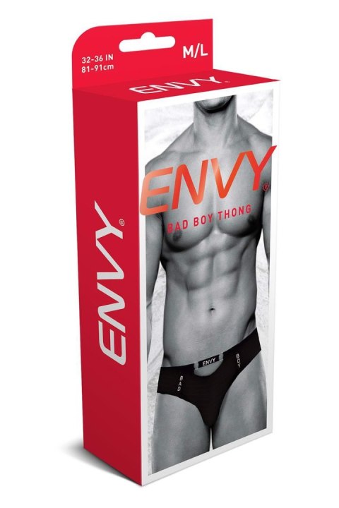 ENVY BAD BOY THONG BLACK, S/M Envy Menswear ENVY BAD BOY THONG BLACK, S/M Envy Menswear