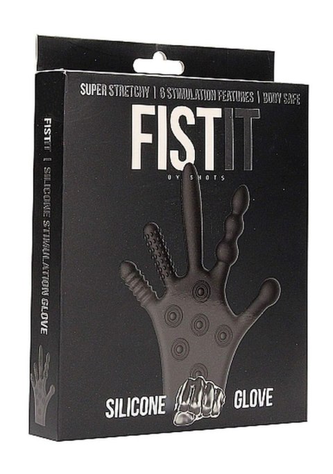 Silicone Stimulation Glove - Black Fist It Silicone Stimulation Glove - Black Fist It