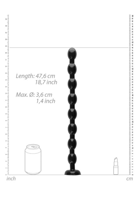 Ass Snake Beaded Dildo - 48 cm - Black ShotsToys Ass Snake Beaded Dildo - 48 cm - Black ShotsToys