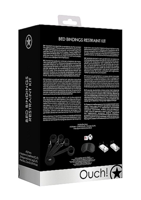 Bed Binding Restraint Kit - Black Ouch! Bed Binding Restraint Kit - Black Ouch!