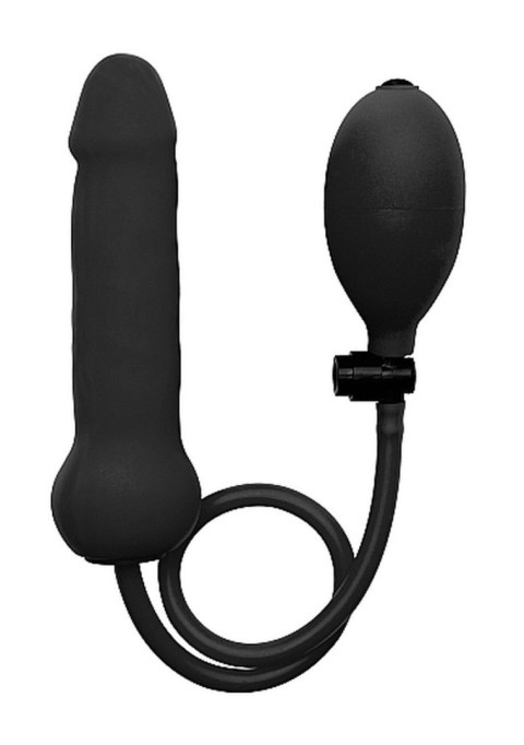 Inflatable Silicone Dong - Black Ouch! Inflatable Silicone Dong - Black Ouch!