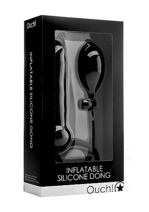 Inflatable Silicone Dong - Black Ouch! Inflatable Silicone Dong - Black Ouch!