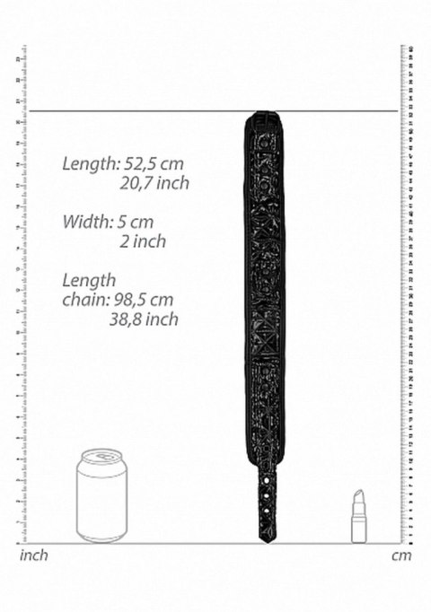 Luxury Collar with Leash - Black Ouch! Luxury Collar with Leash - Black Ouch!