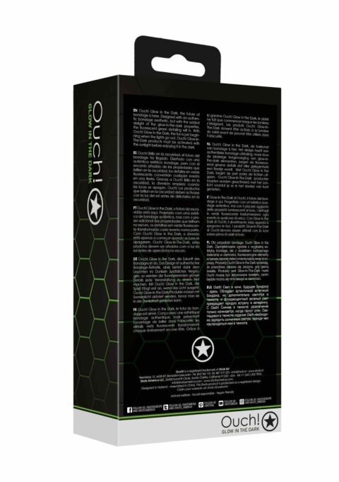 Butt Plug with Cock Ring - GitD - Neon Green/Black Ouch! Butt Plug with Cock Ring - GitD - Neon Green/Black Ouch!