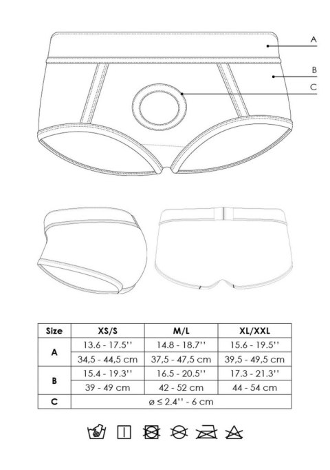Vibrating Strap-on Brief - XL/XXL Ouch!