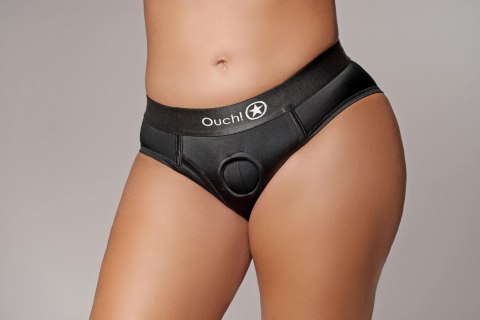 Vibrating Strap-on High-cut Brief - XL/XXL Ouch!