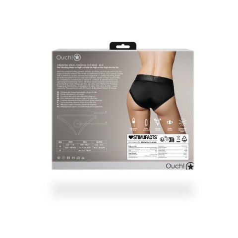 Vibrating Strap-on High-cut Brief - XS/S Ouch! Vibrating Strap-on High-cut Brief - XS/S Ouch!