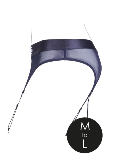 Vibrating Strap-on Thong with Adjustable Garters - M/L Ouch! Vibrating Strap-on Thong with Adjustable Garters - M/L Ouch!