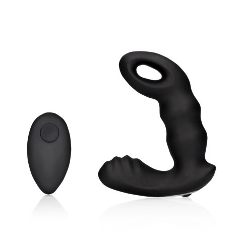 Beaded Vibrating Prostate Massager with Remote Control - Black Ouch! Beaded Vibrating Prostate Massager with Remote Control - Black Ouch!