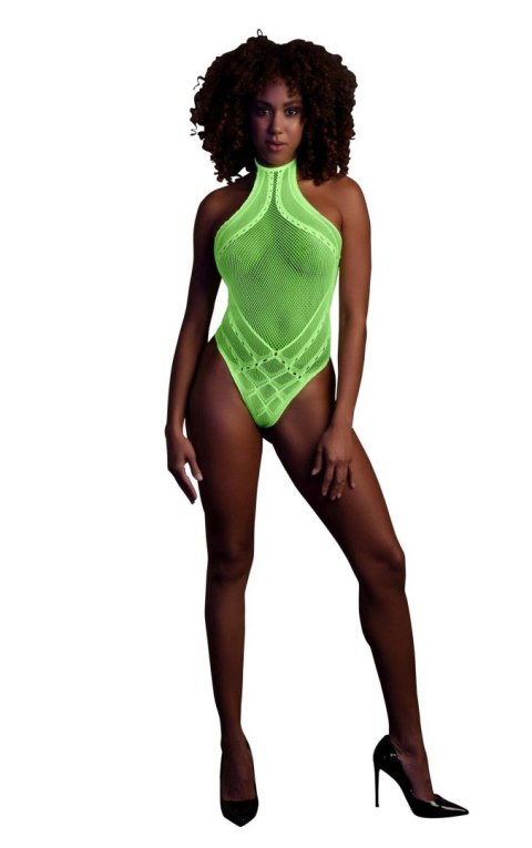 Body with Halter Neck - Neon Green - XS/XL Ouch! Body with Halter Neck - Neon Green - XS/XL Ouch!