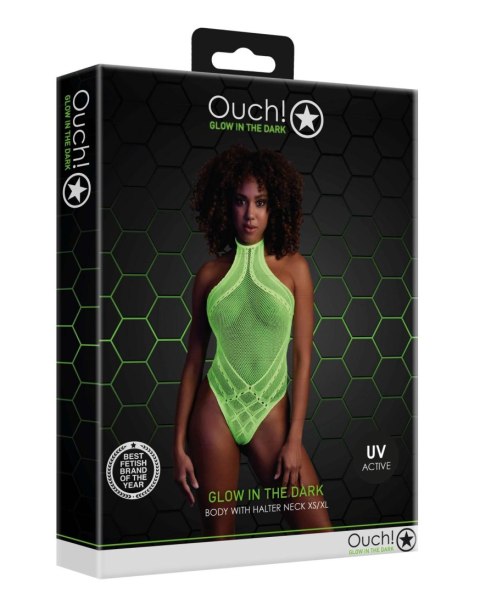 Body with Halter Neck - Neon Green - XS/XL Ouch! Body with Halter Neck - Neon Green - XS/XL Ouch!