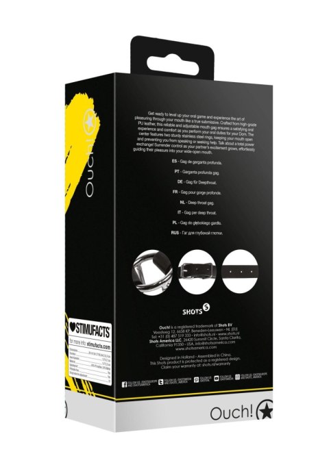 Deep Throat Gag - Black Ouch! Deep Throat Gag - Black Ouch!