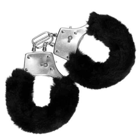 Furry Metal Hand Cuffs - Black Ouch! Furry Metal Hand Cuffs - Black Ouch!