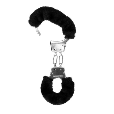 Furry Metal Hand Cuffs - Black Ouch! Furry Metal Hand Cuffs - Black Ouch!