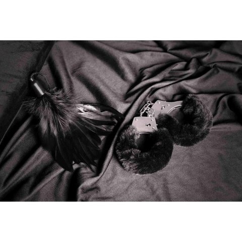 Furry Metal Hand Cuffs - Black Ouch! Furry Metal Hand Cuffs - Black Ouch!