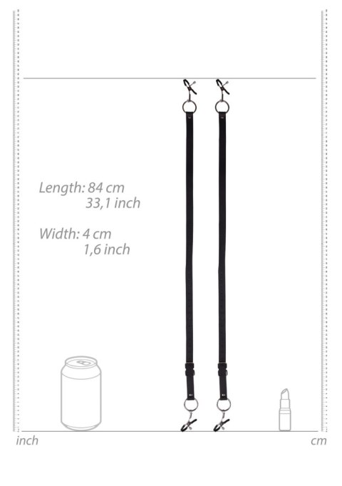 Labia Spreader with Clamps - Black Ouch!