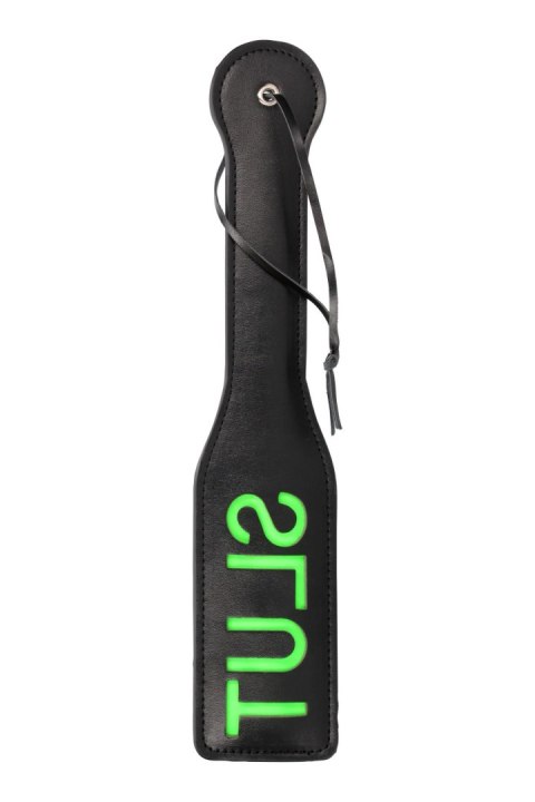 'Slut'' Paddle - Glow in the Dark - Black/Neon Green Ouch! 'Slut'' Paddle - Glow in the Dark - Black/Neon Green Ouch!