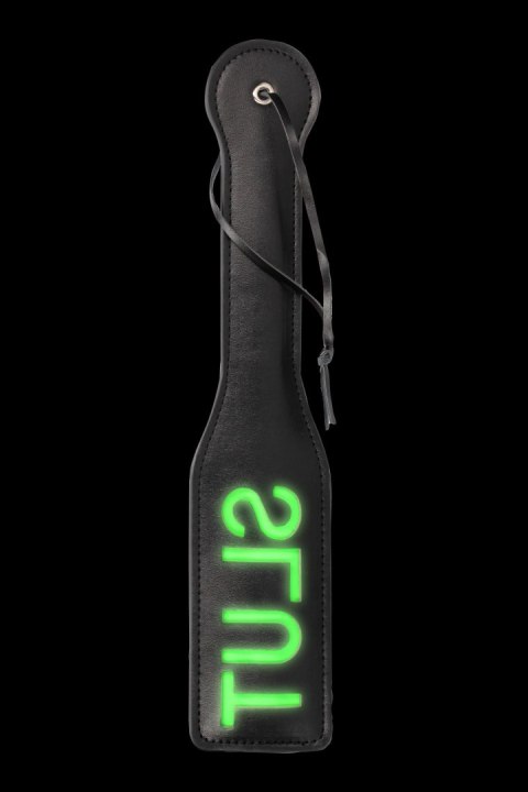 'Slut'' Paddle - Glow in the Dark - Black/Neon Green Ouch! 'Slut'' Paddle - Glow in the Dark - Black/Neon Green Ouch!