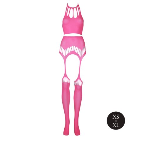 Two Piece with Crop Top and Stockings - Pink - XS/XL Ouch!