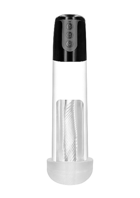 Automatic Cyber Pump with Masturbation Sleeve - Transparent Pumped