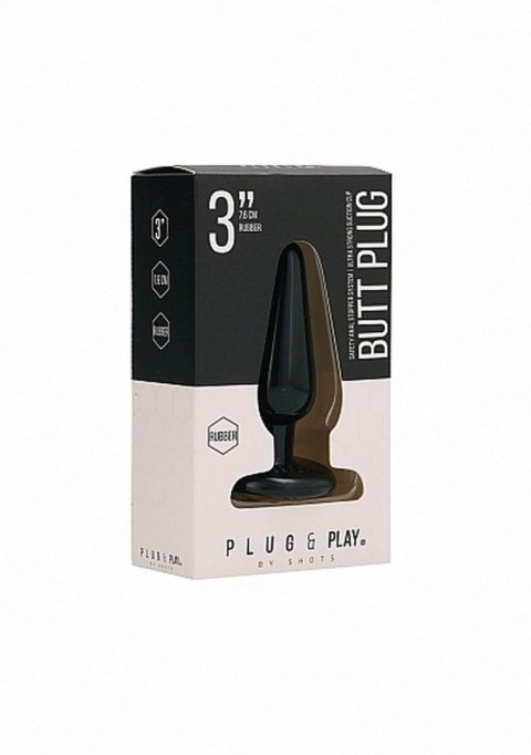 Butt Plug - Basic - 3 Inch - Black Plug & Play Butt Plug - Basic - 3 Inch - Black Plug & Play