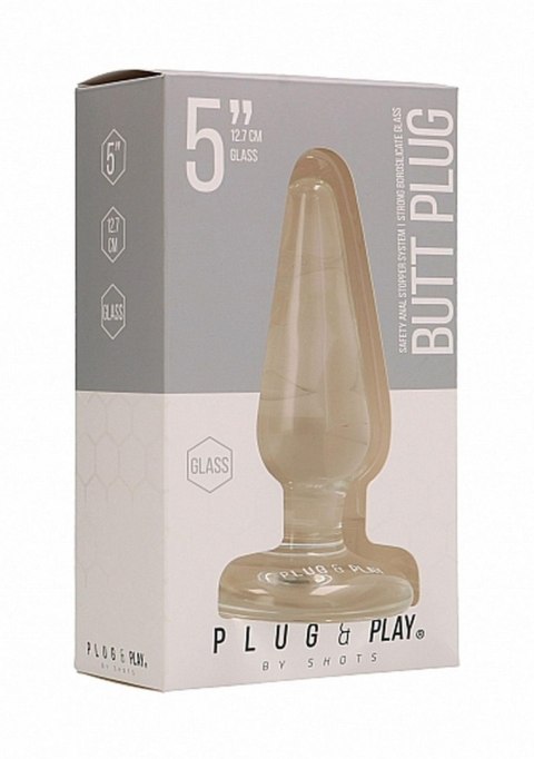 Butt Plug - Basic - 5 Inch - Glass Plug & Play Butt Plug - Basic - 5 Inch - Glass Plug & Play