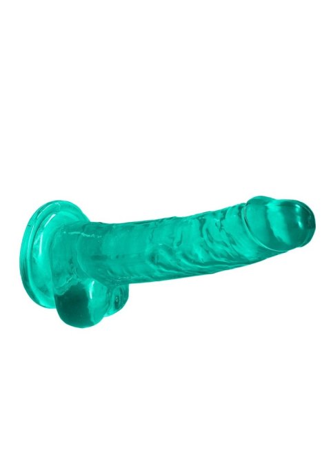 7"""" / 19 cm Realistic Dildo With Balls - Turquoise RealRock