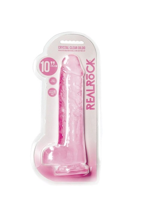 Realistic Dildo with Balls - 10""""/ 25,4 cm RealRock Realistic Dildo with Balls - 10""""/ 25,4 cm RealRock