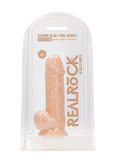 Silicone Dildo With Balls - 21,6 cm - Flesh RealRock Silicone Dildo With Balls - 21,6 cm - Flesh RealRock