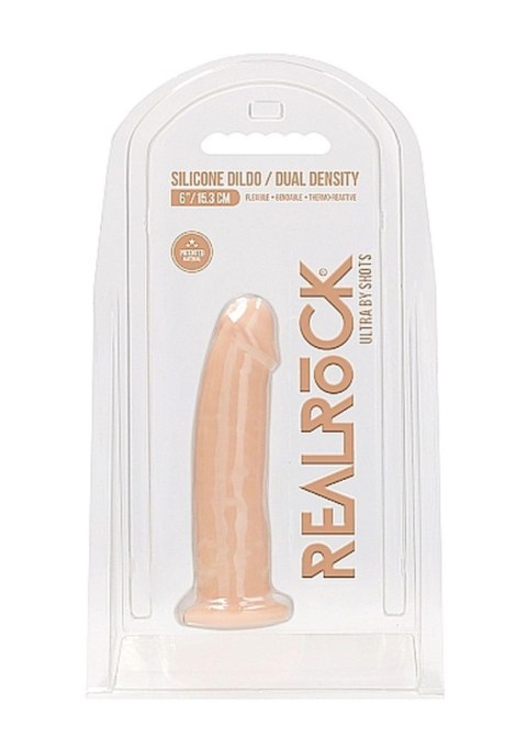 Silicone Dildo Without Balls - 15,3 cm - Flesh RealRock Silicone Dildo Without Balls - 15,3 cm - Flesh RealRock