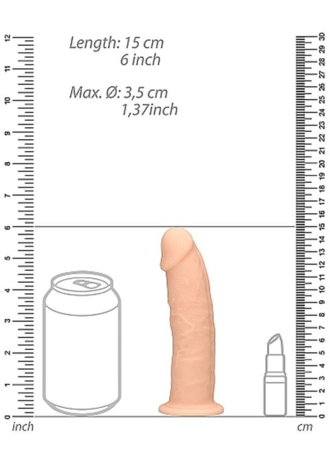 Silicone Dildo Without Balls - 15,3 cm - Flesh RealRock Silicone Dildo Without Balls - 15,3 cm - Flesh RealRock