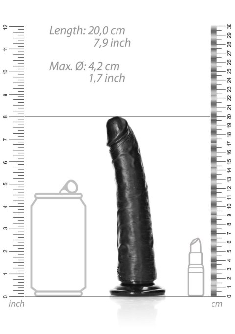 Slim Realistic Dildo with Suction Cup - 7""""/ 18 cm RealRock Slim Realistic Dildo with Suction Cup - 7""""/ 18 cm RealRock