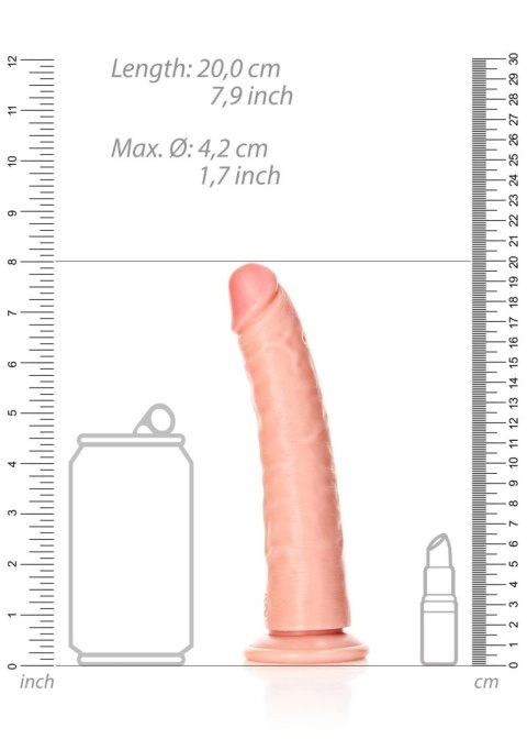 Slim Realistic Dildo with Suction Cup - 7""""/ 18 cm RealRock Slim Realistic Dildo with Suction Cup - 7""""/ 18 cm RealRock