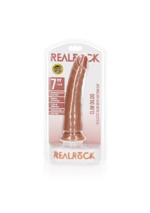 Slim Realistic Dildo with Suction Cup - 7""""/ 18 cm RealRock Slim Realistic Dildo with Suction Cup - 7""""/ 18 cm RealRock