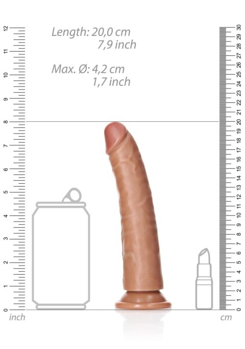 Slim Realistic Dildo with Suction Cup - 7""""/ 18 cm RealRock Slim Realistic Dildo with Suction Cup - 7""""/ 18 cm RealRock