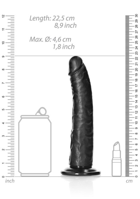 Slim Realistic Dildo with Suction Cup - 8""""/ 20,5 cm RealRock Slim Realistic Dildo with Suction Cup - 8""""/ 20,5 cm RealRock